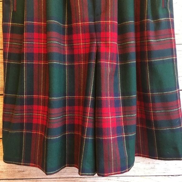 VINTAGE CASUAL CORNER PURE WOOL CULOTTES IN PLAID - Picture 8 of 8